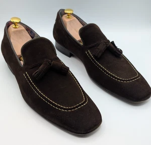 Jeffery West Black Line dunkelbraune Wildleder Quaste Halbschuhe UK Größe 11 EU 46 - Bild 1 von 19