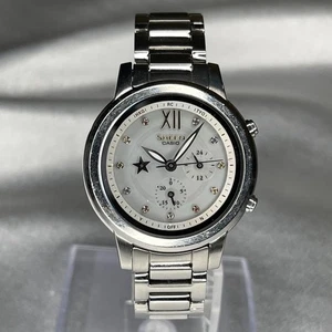 Reloj Casio Sheen She-7506 de cuarzo solar para mujer esfera blanca Japón - Rango B - Imagen 1 de 16