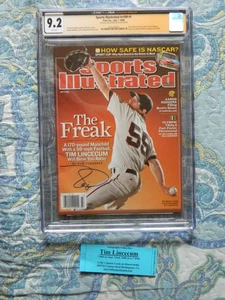 Sports Illustrated Tim Lincecum firmado CGC JSA 9.2 4631448001 - Imagen 1 de 7