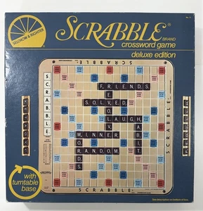 Vtg 1977 Scrabble Deluxe Edition With Turntable Complete Selchow & Righter USA - Picture 1 of 7