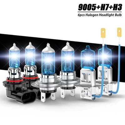 Para Jaguar S-Type 2000-2004 6X lâmpadas de halogênio feixe alto baixo + luz de neblina - Imagem 1 de 4