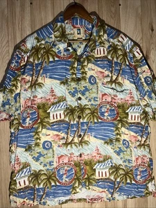 Camicia hawaiana estiva uomo Kahala vintage surfista waiki con bottoni taglia 2XL - Foto 1 di 7