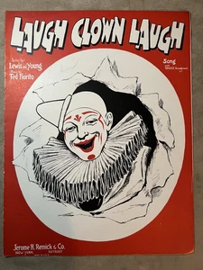 Vintage Sheet Music~Laugh Clown Laugh by Lewis/Young and Fiorito, 1928 - Picture 1 of 10