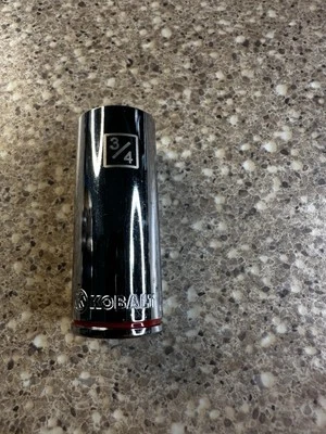 KOBALT  3/4" x 3/8" DR  DEEP   SOCKET  # 337813  12Pt - Image 1 of 3