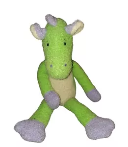 Manhattan Toy Co 12" Green Purple Plush Dragon Stuffed Animal Toy - Picture 1 of 4