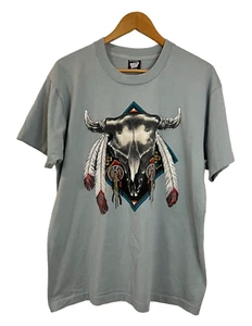 Vintage Screen Stars Best Graphic T Shirt Steer Skull Size XL Single Stitch - Picture 1 of 4