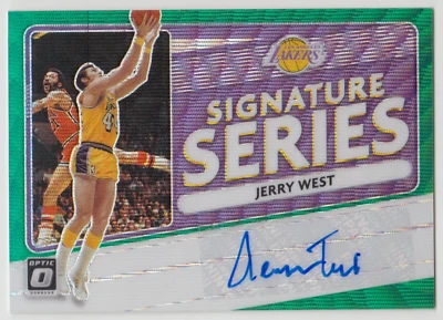 2020-21 Donruss Optic 湖人队杰里·韦斯特签名系列绿波 Prizm 签名 — 第 1/4 张图片