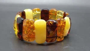 Pulsera ámbar báltico natural grande genuina de 30,5 gramos MEZCLA - Imagen 1 de 8