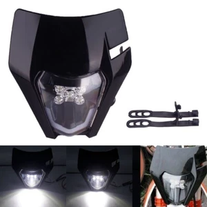 Black Headlight LED Head Lamp DRL Fit KTM EXC XCW EXC-F Enduro 690 300 450 500 - Bild 1 von 12