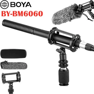 BOYA BY-BM6060 Shotgun Microphone Interview Record Phantom Mic For Camera DSLR - Picture 1 of 12