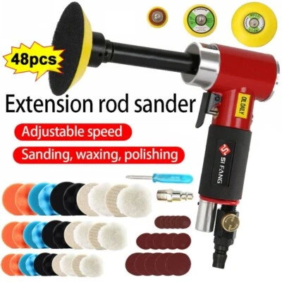 48Pcs 1"2"3" Mini Air Sander DA Random Orbital Sander Buffing TooL Car Auto Body - Image 1 of 4