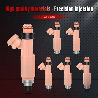 6 Fuel Injectors For Toyota Camry Highlander Sienna Solara Lexus ES330 Rx400H - Image 1 of 4