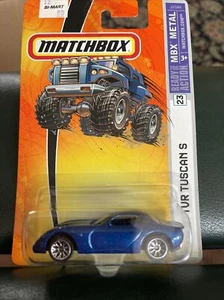 Matchbox #23 TVR Tuscan S Blue Coupe Car MBX Metal Ready for Action Chrome Rims - Picture 1 of 4