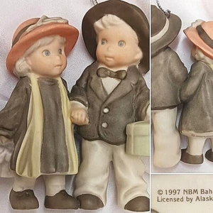 1997 KIM ANDERSON PRETTY AS A PICTURE 3.5" FIGURE LITTLE GIRL AND BOY SHOPPING - Picture 1 of 9