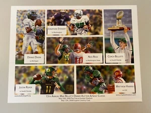 Oregon DUCKS Football Edizione Limitata Dixon, Bellotti, Stewart Spedizione Gratuita - Foto 1 di 3