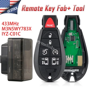 Remote Key Fob +Programming Tool for Dodge Grand Caravan Chrysler Town & Country - Picture 1 of 17