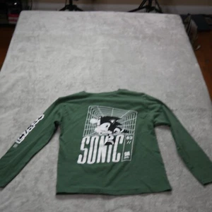 Zara Big Boys Size 13-14 Green Sonic The Hedgehog Long Sleeve Graphic Shirt - Picture 1 of 17