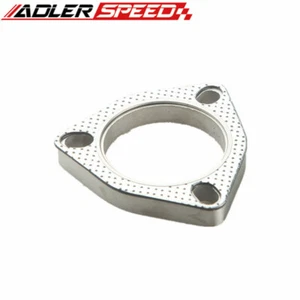 ADLERSPEED 2.75" 3-Bolt 304 Stainless Steel Exhaust Downpipe Flange & Gasket Kit - Picture 1 of 4
