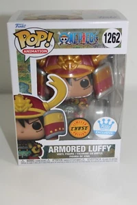 Funko POP One Piece Armored Luffy Funko Shop CHASE #1262 In Pop Protector - Picture 1 of 8