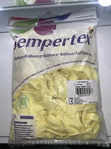 Sempertex 11” Balloons (100 Pack) Pastel Matte Yellow - Picture 1 of 2