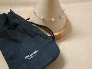 Mikimoto 18K Oro Bianco 5mm Coltivata Perla Akoya Stazione Bracciale - Foto 1 di 7