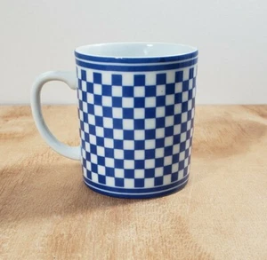Donghia for Toscany Checkmate Japan Blue Gingham Mug (P2) - Picture 1 of 7