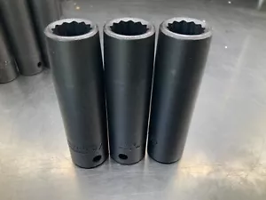 (3) Proto 7318 1/2" Drive 9/16" 12-Point Deep Impact Socket - Picture 1 of 3
