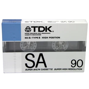 TDK SA 90 NASTRO AUDIO BIANCO CROMATO TIPO II (1988) NUOVO DI ZECCA E SIGILLATO - Foto 1 di 9