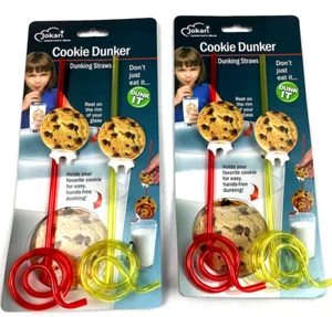 (2) Jokari Cookie Dunker Straws Dunking Straws 4 Straws - New - Picture 1 of 3
