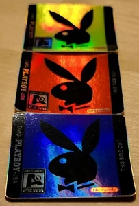 3 GAME BOY PLAYBOY POKEMON RED, BLUE & YELLOW CART HOLO LABEL *1 OF EACH LABEL* - Picture 1 of 3