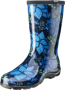 Waterproof Garden Rain Boots for Women - Cute Mid-Calf Mud & Muck Boots with Pre - Picture 1 of 6