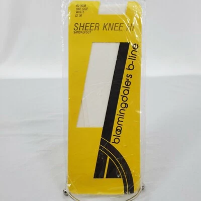 Sandalia transparente vintage Bloomingdale's línea B hasta la rodilla blanca talla única Foto 1 de 4