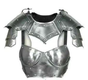 Viking Medieval Armor Knight Suit Body Steel Half Lady Costume Cuirass Larp - Picture 1 of 1