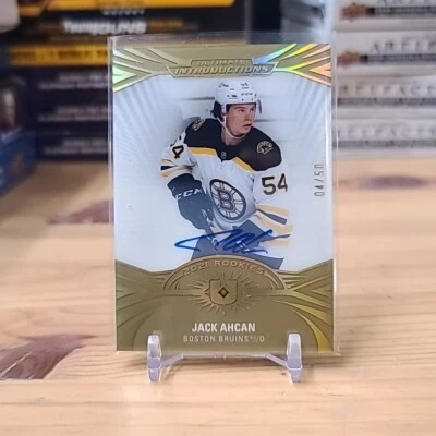 Jack Ahcan 2021-22 Ultimate Introduction Auto /50 Bruins Avalanche - Image 1 of 2