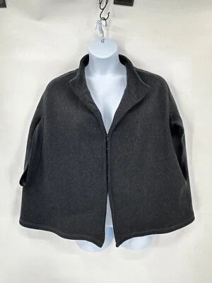 Chicos Poncho Mujer S/M Gris Oscuro Mezcla Lana Chaqueta Cómoda Informal Exterior Foto 1 de 4