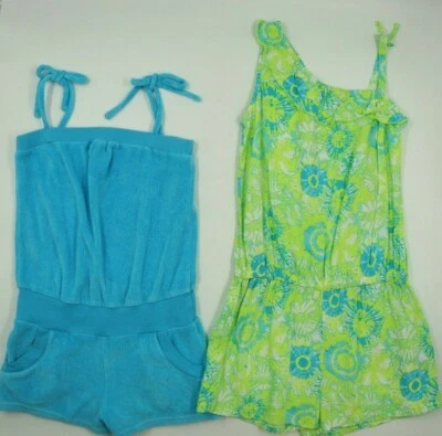 Lote 2 mamelucos sin mangas Faded Glory Xhiliration niñas azul verde Foto 1 de 4