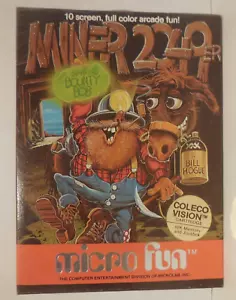 New in the Box ColecoVision Miner 2049er Game Cartridge, Manual by Micro Fun CIB - Picture 1 of 5