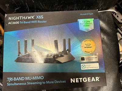 NETGEAR Nighthawk X6S Smart WiFi Router (R7960P) NEW AC3600 - Image 1 of 4