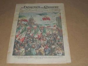 STAMPE ANTICHE DI ACHILLE BELTRAME-MANIFESTAZIONE A FIUME PER ANNESSIONE ITALIA - Foto 1 di 1