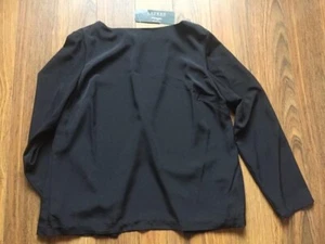 RALPH LAUREN Black VADIKA TOP Cross Back Blouse UK Sz 12 NEW - Picture 1 of 4