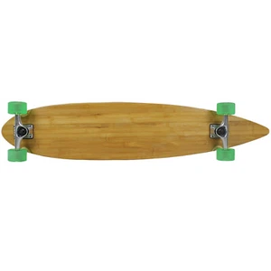 Moose Bamboo Pintail Longboard 9" x 43" 70mm 80a Bigfoot Green Wheels - Picture 1 of 4
