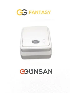 Interruttore di commutazione blu illuminato da incasso bianco Gunsan Fantasy 10A 250V NUOVO - Foto 1 di 2