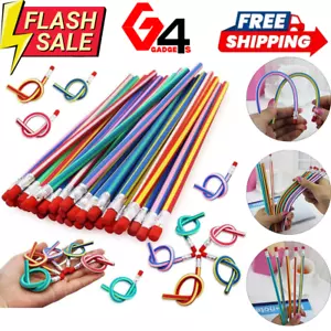More details for soft flexible bendy pencils 30pcs magic bend kids children school fun equipment
