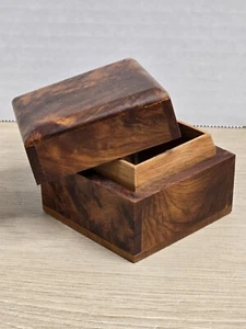 Wood Box Thuya Wooden Box Simple Design Box Rustic Wooden Keepsake Wisdom Box  - Picture 1 of 6