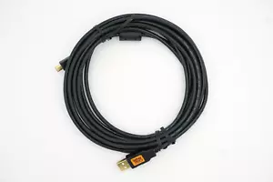 TETHERTOOLS TetherPro USB 2.0 male to Mini B 5 pin 15' black cbl - Picture 1 of 3