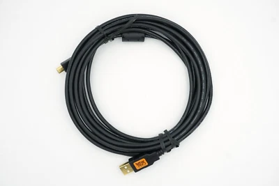 TETHERTOOLS TetherPro USB 2.0 male to Mini B 5 pin 15' black cbl - Image 1 of 3