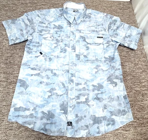 Camisa Salt Life Para Hombre Grande SLX Performance Camuflaje Gris Manga Corta Vapor - Imagen 1 de 19