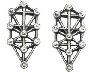 2 x Kaballah Handcrafted From Lead Free English Pewter Pin Badges-HIN-1306 - Picture 1 of 3