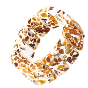 USA Handmade Bracelet Amber Mosaic Gift for Woman KIZIMA - Picture 1 of 8