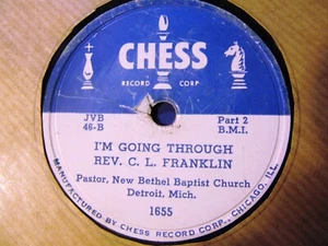 Motown R&B Gospel Rev C L FRANKLIN I'm Going Through Service ARETHA CHESS 1655 - Picture 1 of 2